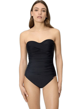 Ysabel Mora Ολόσωμο Μαγιό Strapless Μαύρο 83349