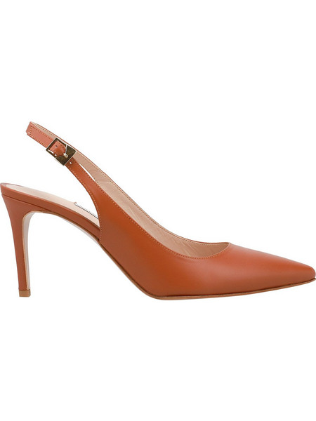 KALOGIROU Sanset Γόβες Slingback Δερμάτινες με Τακούνι Στιλέτο Πορτοκαλί