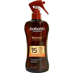 Babaria Sun Lovers Bronze Αδιάβροχο Spray Μαυρίσματος Σώματος SPF15 300ml