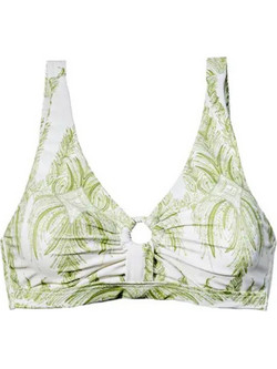 Solano Bikini Top Μπουστάκι Λευκό Πράσινο 1501D