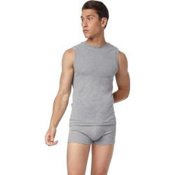 Minerva Comfort Αμάνικα Ανδρικά Φανελάκια Βαμβακερά Σετ 2Pack Γκρι 90-11032