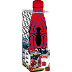 Must Spiderman Πλαστικό Παιδικό Σετ Δοχείο Φαγητού Κόκκινο 130ml