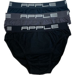 Apple Boxer Ανδρικά Σλιπ Βαμβακερά 3Pack Μαύρο/ Μπλε 0213965