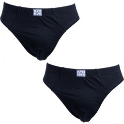 KYBBVS Ανδρικά Σλιπ Βαμβακερά Μαύρα 2Pack KB201