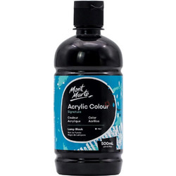 Mont Marte Lamp Black Ακρυλικό Χρώμα Ζωγραφικής 500ml