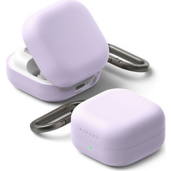 Ringke Θήκη TPU με Γάντζο για Samsung Galaxy Buds 4 / 4 Pro Ανοιχτό Μωβ