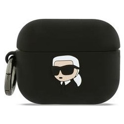 Karl Lagerfeld Karl Head Θήκη Σιλικόνης για Apple AirPods Pro 3 Μαύρη