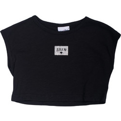 Serafino Παιδικό Crop Top Αμάνικο Μαύρο 6686