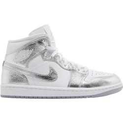 Jordan Air Jordan 1 Mid SE Γυναικεία Sneakers Μποτάκια Ασημί FN5031-100
