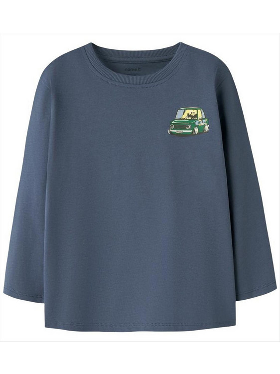 Name It Cool Monster Παιδικό T-Shirt Μακρυμάνικο Μπλε Ανθρακί 13259689