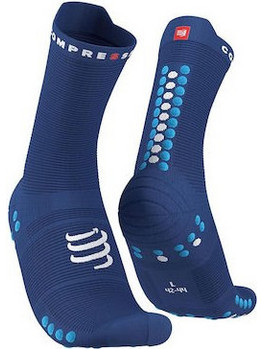 Compressport Pro Racing Ανδρικές Κάλτσες Ψηλές με Σχέδια Μπλε 6305-T1-35-38
