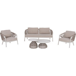 HomeMarkt Driscoll Σετ Σαλόνι Κήπου Αλουμίνιο 5τμχ Μπεζ Εκρού HM6473.02