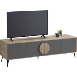 HomeMarkt Έπιπλο Τηλεόρασης Μοριοσανίδα Wenge Μ180xΠ35.5xΥ51cm Savore HM18370.13