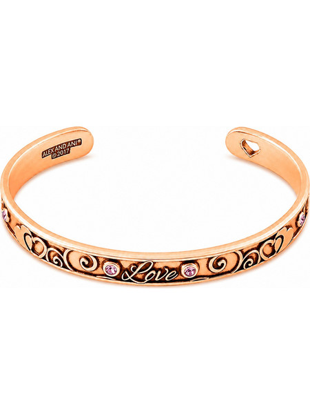 Alex and Ani Γυναικείο Βραχιόλι Βέργα Ροζ Χρυσό A17CF01ROG