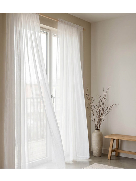 Premier Κουρτίνα Παραθύρου με Τρέσα 300x270 Valeria 20.00.12362 White