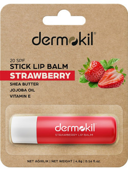 Dermokil Strawberry Lip Balm με Χρώμα 4.8gr