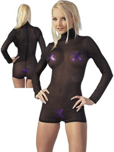 Cottelli Sexy Ολόσωμη Φόρμα See Through Μαύρη 27300814020
