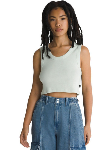 Vans Γυναικείο Καλοκαιρινό Crop Top Ριπ Τιρκουάζ VN000G3J-CHF