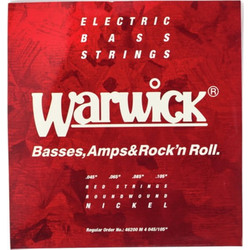 Warwick Red Label Σετ 4 Χορδές Ηλεκτρικού Μπάσου Nickel Plated Steel 45-105" Medium Tension