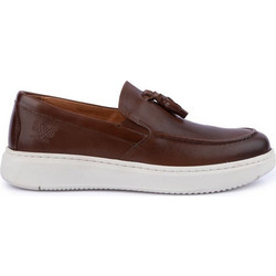 Versace 19V69 Waxed Ανδρικά Μοκασίνια Loafers Δερμάτινα Καφέ YO-T61908