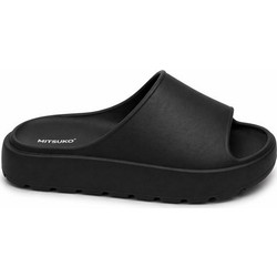 Mitsuko Γυναικείες Παντόφλες Καλοκαιρινές Flatforms Μαύρες SA66985W-BLA