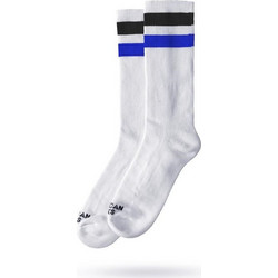 American Socks Ανδρικές Κάλτσες Ψηλές με Σχέδια Λευκές AS052