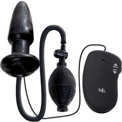 Toyz4lovers Bestseller Bumping Balloon Πρωκτική Σφήνα Tail Plug με Δόνηση 11.3cm Μαύρη