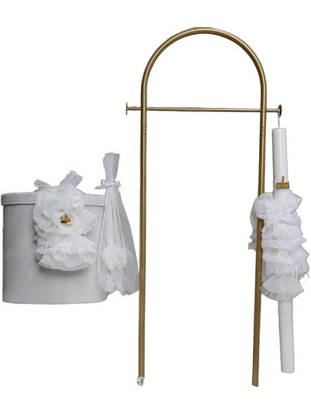 Stova Bambini Σετ Βάπτισης με Καλάθι για Κορίτσι SS26COMBO7