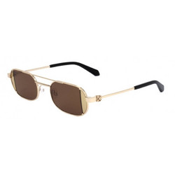 Off White L14H 766455 Γυναικεία Γυαλιά Ηλίου Τετράγωνα Μεταλλικά Χρυσά με Καφέ Φακό