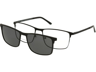 Solano CL10235 D Ανδρικός Σκελετός Γυαλιών Οράσεως με Clip-On Μεταλλικός Μαύρος