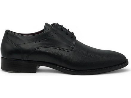 Softies Ανδρικά Σκαρπίνια Derby Δερμάτινα Μαύρα 8094