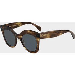 Celine CL41443S 07B Γυναικεία Γυαλιά Ηλίου Τετράγωνα Κοκάλινα Ταρταρούγα με Μαύρο Φακό