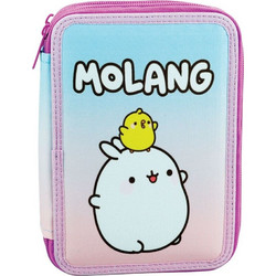 Back Me UP Molang Κασετίνα Γεμάτη με 2 Θήκες Γαλάζια Ροζ 361-50100