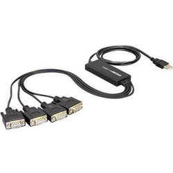 DeLOCK 61887 Καλώδιο 4 x RS-232 DB9 Male to USB-A 1.4m Black