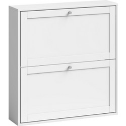 HOMCOM Παπουτσοθήκη Λευκή M80xΠ20xΥ84cm 837-803V90WT
