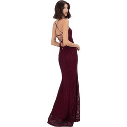 Toi & Moi Maxi Φόρεμα για Γάμο / Βάπτιση Μπορντό 50-7013-226