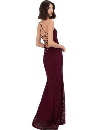 Toi & Moi Maxi Φόρεμα για Γάμο / Βάπτιση Μπορντό 50-7013-226