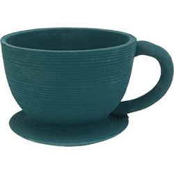 MarHome Φλιτζάνα Κασπώ Τσιμεντένιο Πετρόλ 25.5x14cm 06-00-21209-2