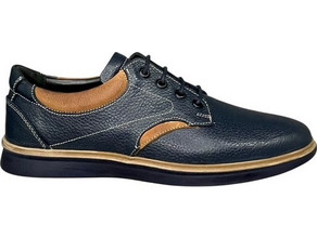 Smart Steps Ανδρικά Σκαρπίνια Derby Δερμάτινα Navy Μπλε 517-7133