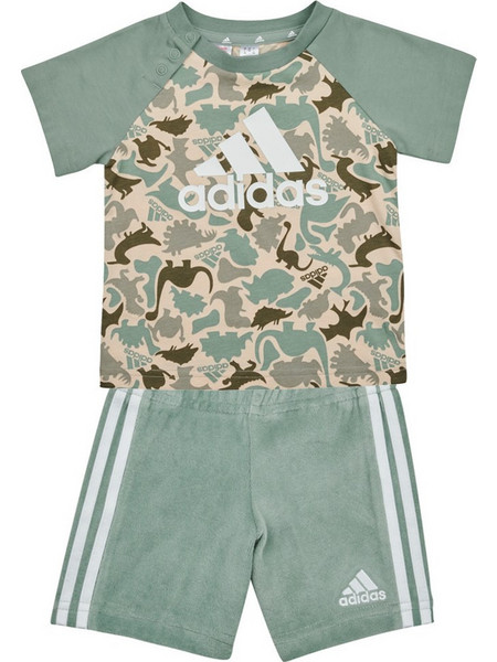 Adidas Dino Camo Βρεφικό Σετ Καλοκαιρινό Πράσινο Mint Καφέ IC3503