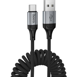 Hoco X121 Spiral USB-A to USB-C 18W 1.5m Black