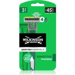 Wilkinson Sword Quattro Essential 4 Ξυραφάκι μιας Χρήσης με 4 Λεπίδες & Λιπαντική Ταινία 3τμχ