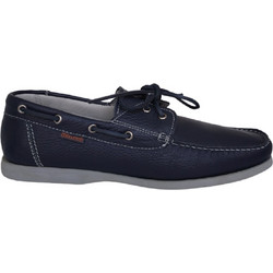 Commanchero Ανδρικά Μοκασίνια Boat Shoes Δερμάτινα Navy Μπλε 0876-327