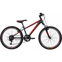 Carrera Junior 2026 Παιδικό Mountain Bike 24" Αλουμινίου με 7 Ταχύτητες Ανθρακί Κόκκινο