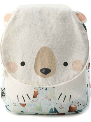 Sassi Munchy The Bear Σχολική Τσάντα Πλάτης Νηπιαγωγείου Μπεζ BP1792