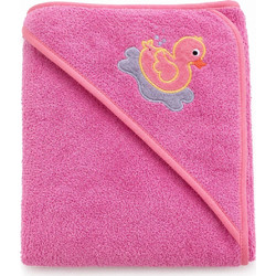 Beboulino Duck Βρεφικό Μπουρνούζι Κάπα Φούξια 75x75cm