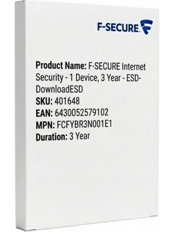 F-SECURE Internet Security για 1 Συσκευή και 3 Έτη Χρήσης (Ηλεκτρονική Άδεια)