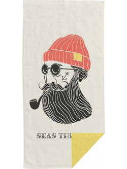 Chic Mic Seas The Day Πετσέτα Θαλάσσης Μπεζ 90x180cm CBT107