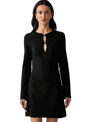 Guess Claudie Mini Βραδινό Φόρεμα Μαύρο W6YK16K4369-JBLK