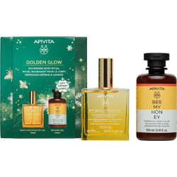 Apivita Golden Glow My Beeloved Oil 100ml + Bee My Honey Shower Gel 250ml